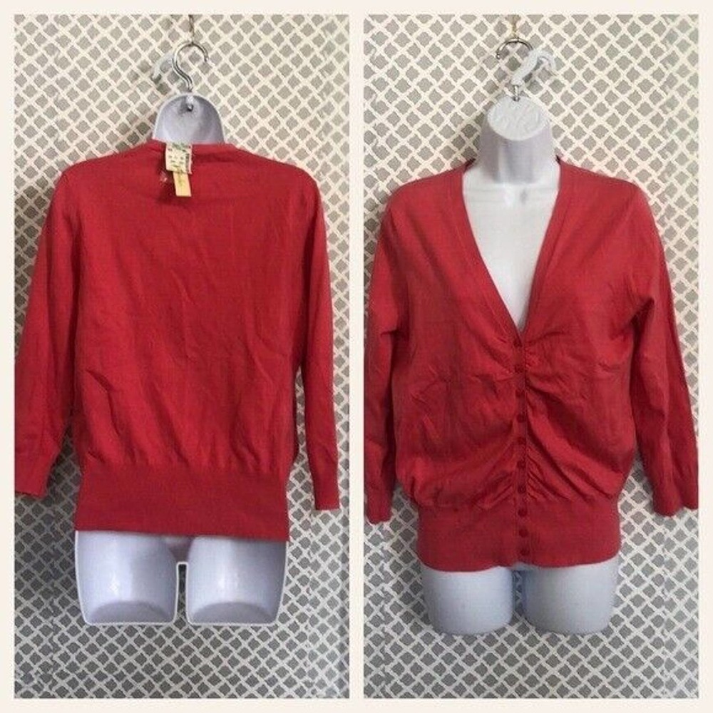 NWT‎ mainbocher coral Button down cardigan